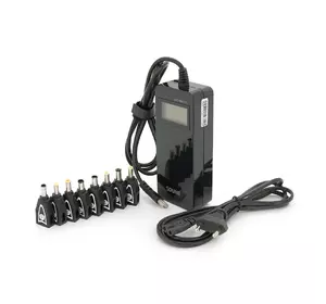 Універсальне СЗУ 90W, корпус - пласт, ручне регулювання, 8 роз'ємів,T2  LCD - дисплей, BOX Універсальне СЗУ 90W, корпус - пласт, ручне регулювання, 8 роз'ємів,T2  LCD - дисплей, BOX