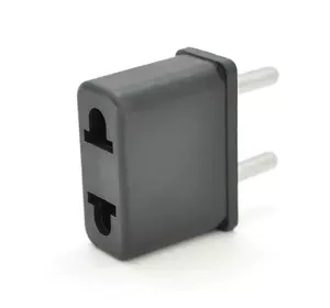 Перехідник на євророзетку, 125-250V, 6A, 500W, в упаковці 100 штук, ціна за штуку, Black Перехідник на євророзетку, 125-250V, 6A, 500W, в упаковці 100 штук, ціна за штуку, Black