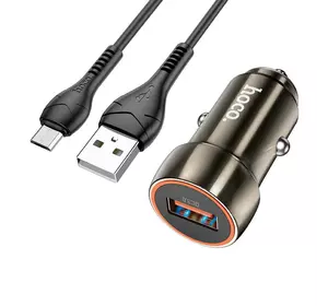 Набір АЗУ 12-24V HOCO Z46 + кабель MicroUSB, 1xUSB, 18W, кабель 1м, Black, Box Набір АЗУ 12-24V HOCO Z46 + кабель MicroUSB, 1xUSB, 18W, кабель 1м, Black, Box