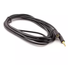 Подовжувач Audio DC3.5 тато-мама 1.5м, GOLD Stereo Jack, (круглий) Black cable, Пакет Q500 Подовжувач Audio DC3.5 тато-мама 1.5м, GOLD Stereo Jack, (круглий) Black cable, Пакет Q500
