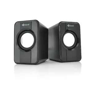 Колонки 2.0 Kisonli S-444 для ПК і ноутбука, USB + 3.5mm, 2x3W, 20Hz- 20KHz, Black, BOX, Q60 Колонки 2.0 Kisonli S-444 для ПК і ноутбука, USB + 3.5mm, 2x3W, 20Hz- 20KHz, Black, BOX, Q60