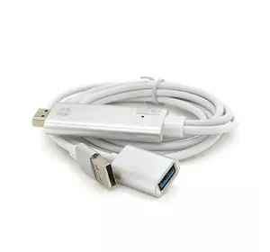 Конвертер MHL USB (мама) + USB (тато) => HDMI(тато) 1м, Black, 4K/2K, BOX Конвертер MHL USB (мама) + USB (тато) => HDMI(тато) 1м, Black, 4K/2K, BOX