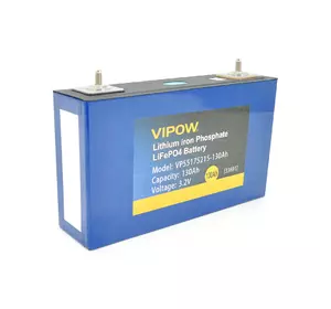 Осередок Vipow 3.2V 130AH для складання LiFePo4 акумуляторів, (113 x 50 x 194) мм, Q5 Осередок Vipow 3.2V 130AH для складання LiFePo4 акумуляторів, (113 x 50 x 194) мм, Q5