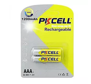 Акумулятор PKCELL 1.2V AAA 1200mAh NiMH Rechargeable Battery, 2 штуки у блістері ціна за блістер, Q12 Акумулятор PKCELL 1.2V AAA 1200mAh NiMH Rechargeable Battery, 2 штуки у блістері ціна за блістер, Q12