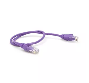 Патч-корд литий RITAR, UTP, RJ45, Cat.5e, 0,3m, фіолетовий, Cu (мідь) Патч-корд литий RITAR, UTP, RJ45, Cat.5e, 0,3m, фіолетовий, Cu (мідь)