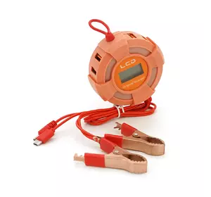 Портативний HUB із крокодилами на 8*USB2.0+LCD, живлення 12В, Red, Box Портативний HUB із крокодилами на 8*USB2.0+LCD, живлення 12В, Red, Box