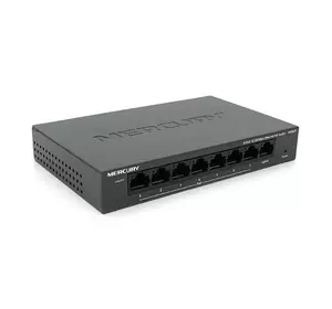 Комутатор POE Mercury MS08CP з 7 портами POE + 1 порт UP-Link 100Мбіт, БП в комплекті, Q18 Комутатор POE Mercury MS08CP з 7 портами POE + 1 порт UP-Link 100Мбіт, БП в комплекті, Q18