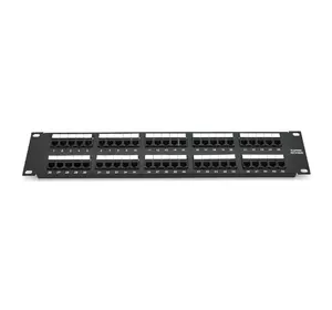 Патч-панель телефонна 50 портів UTP DUAL кат 3 19" не екранована, Black Патч-панель телефонна 50 портів UTP DUAL кат 3 19" не екранована, Black
