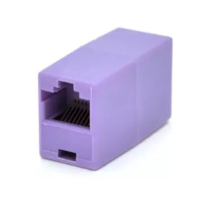З'єднувач RJ45 8P8C мама/мама RJ45 для з'єднання кабелю, фіолетовий, Q100 З'єднувач RJ45 8P8C мама/мама RJ45 для з'єднання кабелю, фіолетовий, Q100