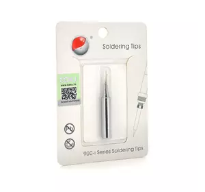 Жало для паяльника BAKKU BK-900M-T-S, silver, 4*6,3mm, мідь, гальванічне покриття, висока теплопровідність, швидке нагрівання, широкий конус гнутий Жало для паяльника BAKKU BK-900M-T-S, silver, 4*6,3mm, мідь, гальванічне покриття, висока теплопровідність, швидке нагрівання, широкий конус гнутий