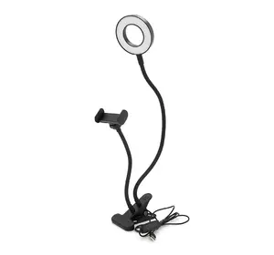 Настільна підставка для телефону YT35299+Led кільце, Black, Box Настільна підставка для телефону YT35299+Led кільце, Black, Box
