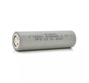 Акумулятор WMP-4000 18650 Li-Ion Flat Top, 2400mAh, 3.7V, Gray Акумулятор WMP-4000 18650 Li-Ion Flat Top, 2400mAh, 3.7V, Gray