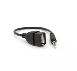 Перехідник USB2.0(F)=> Jack 3.5(M) Stereo, 0,3м, Black, OEM Перехідник USB2.0(F)=> Jack 3.5(M) Stereo, 0,3м, Black, OEM