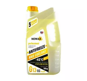 Антифриз NOWAX G13 -42°C желтый готовая жидкость 10 кг (NX10007)