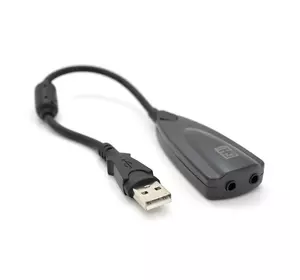 Контролер USB-sound card (7.1) 3D sound (Windows 7 ready), 20см кабель з ферритом, Blister Q250