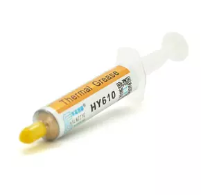 Паста термопровідна HY-610 5g, шприц, Gold,> 3,05W / m-K, <0.073 ° C-in² / W, -30 ° ≈280 °, В'язкість -1K cPs, OEM Q20 Паста термопровідна HY-610 5g, шприц, Gold,> 3,05W / m-K, <0.073 ° C-in² / W, -30 ° ≈280 °, В'язкість -1K cPs, OEM Q20