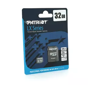Карта пам'яті Patriot LX microSDHC Class 10 UHS-I, 32GB