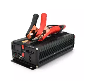 Інвертор напруги POWERMASTER, 24V/220V, 600W з модифікованою синусоїдою, 1 універсальна розетка, клеми Інвертор напруги POWERMASTER, 24V/220V, 600W з модифікованою синусоїдою, 1 універсальна розетка, клеми
