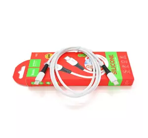Кабель Hoco X82 silicone, C-Type C, 3A, White, довжина 1м, BOX Кабель Hoco X82 silicone, C-Type C, 3A, White, довжина 1м, BOX