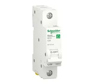 Автоматичний вимикач змінного струму  Schneider RESI9 20А, 1P, крива, 6кА Автоматичний вимикач змінного струму  Schneider RESI9 20А, 1P, крива, 6кА