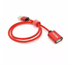 Подовжувач VEGGIEG UF2-1, USB 2.0 AM/AF, 1,0m, Red, Пакет