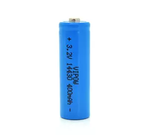 Літій-залізо-фосфатний акумулятор 14430 Lifepo4 Vipow IFR14430 TipTop, 400mAh, 3.2V, Blue Q50/500