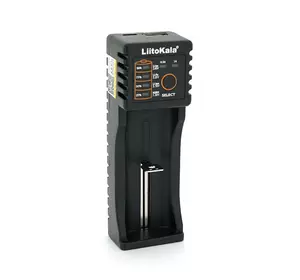 ЗУ універсальне Liitokala Lii-100, 1 канал, LED дисплей, USB, підтримує Li-ion, Ni-MH та Ni-Cd AA (R6), ААA (R03), AAAA, С (R14)