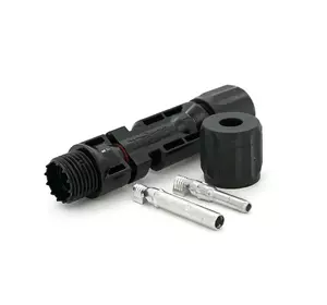 Коннектор MC4 V-TAC, 1000V, 30A, луджений-мідний під затискач, U-подібний, під перетин 2,5-6 мм², <0,35 мом, IP67, -40 ℃ ~ 85 ℃, для монтажу сонячних систем, Black Коннектор MC4 V-TAC, 1000V, 30A, луджений-мідний під затискач, U-подібний, під перетин 2,5-6 мм², <0,35 мом, IP67, -40 ℃ ~ 85 ℃, для монтажу сонячних систем, Black