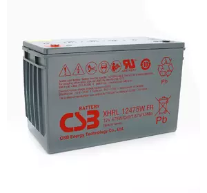 Акумуляторна батарея CSB XHRL12475WFR, 12V 118.8Ah (343х213х170мм) Акумуляторна батарея CSB XHRL12475WFR, 12V 118.8Ah (343х213х170мм)