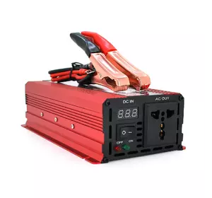 Інвертор напруги ST1600CP (DC:800W), 12/220V з апроксимованою синусоїдою, 1 універсальна розетка, крокодили, BOX Інвертор напруги ST1600CP (DC:800W), 12/220V з апроксимованою синусоїдою, 1 універсальна розетка, крокодили, BOX