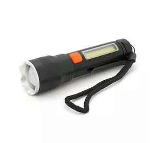 Ліхтарик P501, 3+1 режим, корпус алюміній, вбудований акум, USB кабель, BOX