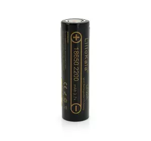 Акумулятор 18650 Li-Ion LiitoKala Lii-22A, 2200mah (2100-2300mah), 3.7V (2.75-4.2V), Black, PVC BOX Q2,  цена за 1 шт Акумулятор 18650 Li-Ion LiitoKala Lii-22A, 2200mah (2100-2300mah), 3.7V (2.75-4.2V), Black, PVC BOX Q2,  цена за 1 шт