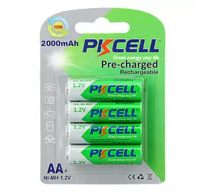 Акумулятор PKCELL 1.2V AA 2000mAh NiMH Already Charged, 4 штуки у блістері ціна за блістер, Q12 Акумулятор PKCELL 1.2V AA 2000mAh NiMH Already Charged, 4 штуки у блістері ціна за блістер, Q12