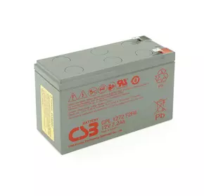 Акумуляторна батарея CSB GPL1272F2, 12V 7,2Ah (151х65х100мм) 2,63кг Q10 Акумуляторна батарея CSB GPL1272F2, 12V 7,2Ah (151х65х100мм) 2,63кг Q10