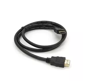 Кабель Merlion HDMI-HDMI HIGH SPEED 1m, v1.4, OD-7.5mm, круглий Black, коннектор Black, (Пакет), Q400 Кабель Merlion HDMI-HDMI HIGH SPEED 1m, v1.4, OD-7.5mm, круглий Black, коннектор Black, (Пакет), Q400