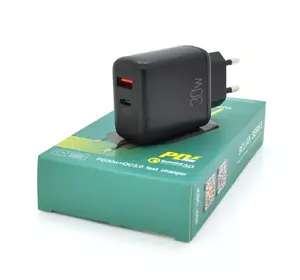 СЗУ AC100-240V iKAKU KSC-668 BOLIAN PD30W+QC3.0 Dual Port charger, Black, Box