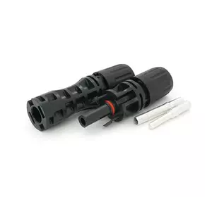 Коннектор MC4 Risin, 1500V, 50A, луджений-мідний під затискач, трубчастий, під перетин 2.5-6мм², 0.5мом, вогнестійкість UL94-VO, IP68 Q500 Black Коннектор MC4 Risin, 1500V, 50A, луджений-мідний під затискач, трубчастий, під перетин 2.5-6мм², 0.5мом, вогнестійкість UL94-VO, IP68 Q500 Black