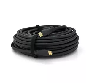 Кабель Ritar Premium PL-HD347 HDMI-HDMI 19+1, Ultra HD 4Kx2K, 2160P, 15.0m, v2,0, OD-8.5mm, з фільтром, круглий Black, конектор Gold Кабель Ritar Premium PL-HD347 HDMI-HDMI 19+1, Ultra HD 4Kx2K, 2160P, 15.0m, v2,0, OD-8.5mm, з фільтром, круглий Black, конектор Gold