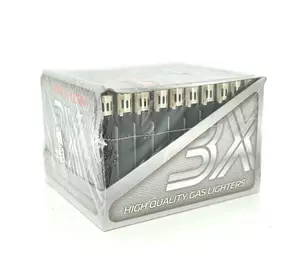 Запальничка 3X гумова, упаковка 50шт, ціна за упаковку, Black