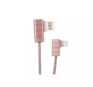 Кабель iKAKU Gallop series for iphone, Rose-Gold, довжина 1м, 2.4A, BOX Кабель iKAKU Gallop series for iphone, Rose-Gold, довжина 1м, 2.4A, BOX
