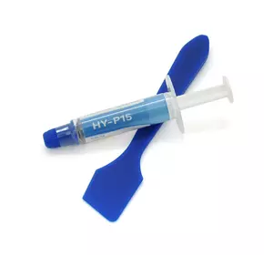 Професійна термопровідна паста HY-P15 1г, шприц, Gray, >15,2W/m-K, 90000 МПа. С, <0.001°C-in²/W, -20°≈130°, Blister Професійна термопровідна паста HY-P15 1г, шприц, Gray, >15,2W/m-K, 90000 МПа. С, <0.001°C-in²/W, -20°≈130°, Blister