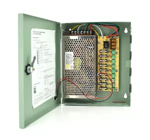 Імпульсний блок живлення 12V-10A / 9CH в боксі з замком перфорований, 9-ти канальний, Q20 Імпульсний блок живлення 12V-10A / 9CH в боксі з замком перфорований, 9-ти канальний, Q20