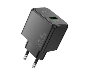 СЗУ 110-240V HOCO CS17A 1xUSB, 22.5W, Black, Blister СЗУ 110-240V HOCO CS17A 1xUSB, 22.5W, Black, Blister