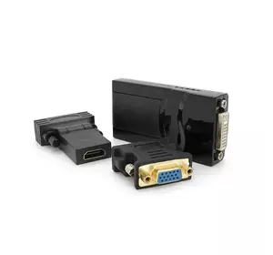 Конвертер USB 2.0 to HDMI / VGA / DVI, Black, Box Конвертер USB 2.0 to HDMI / VGA / DVI, Black, Box