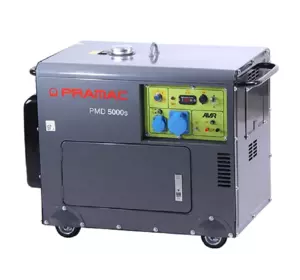Генератор дизельний PRAMAC PMD5000s, 1-фазний 230V, 50Hz, 6.25kVA/5kW, бак 14,5 л, витрата 1,28 л/год, пуск: стартер, 410x310x180 мм, 50 кг Генератор дизельний PRAMAC PMD5000s, 1-фазний 230V, 50Hz, 6.25kVA/5kW, бак 14,5 л, витрата 1,28 л/год, пуск: стартер, 410x310x180 мм, 50 кг