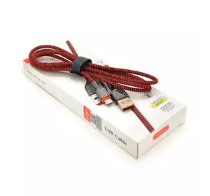 Кабель iKAKU KSC-188 DIANYA zinc alloy charging data cable series for micro, Red, довжина 1,2м, 3,2А, BOX Кабель iKAKU KSC-188 DIANYA zinc alloy charging data cable series for micro, Red, довжина 1,2м, 3,2А, BOX