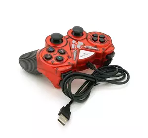 Геймпад Brazzers BR-8600 провідний для ПК, USB 2.0, Double Shock, Red, Blister Геймпад Brazzers BR-8600 провідний для ПК, USB 2.0, Double Shock, Red, Blister