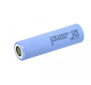 Акумулятор 18650 Li-Ion Samsung INR18650-29E (SDI-6), 2900mAh, 8.25A, 4.2 / 3.65 / 2.5V, BLUE, 2 шт в упаковці, ціна за 1 шт