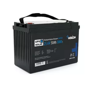 Літій-залізо-фосфатний акумулятор Merlion LiFePO4 25.6V 50AH,(330x173x216), до 3000 циклів Літій-залізо-фосфатний акумулятор Merlion LiFePO4 25.6V 50AH,(330x173x216), до 3000 циклів