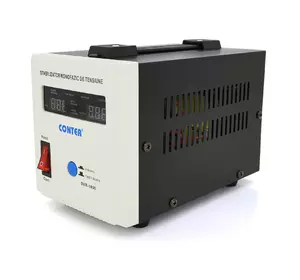 Стабілізатор напруги релейний Conter SVR-1000VA/750W однофазний, напольного монтажу, LED дисплей, DC150-270V, AC230±8%, 2Shuko, Q8